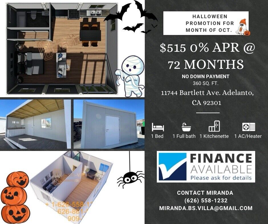Halloween Special! 515 A MNTH! Tiny HomE! Includes Everything Mentioned!