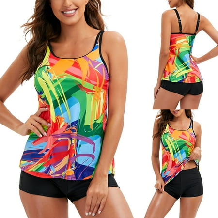 Transer Savings Clearance 2023 Tankini Bathing Suit for Women Swim Suit Plus Size Swimsuit for Women Modest Swimsuits Top Swimming Suit