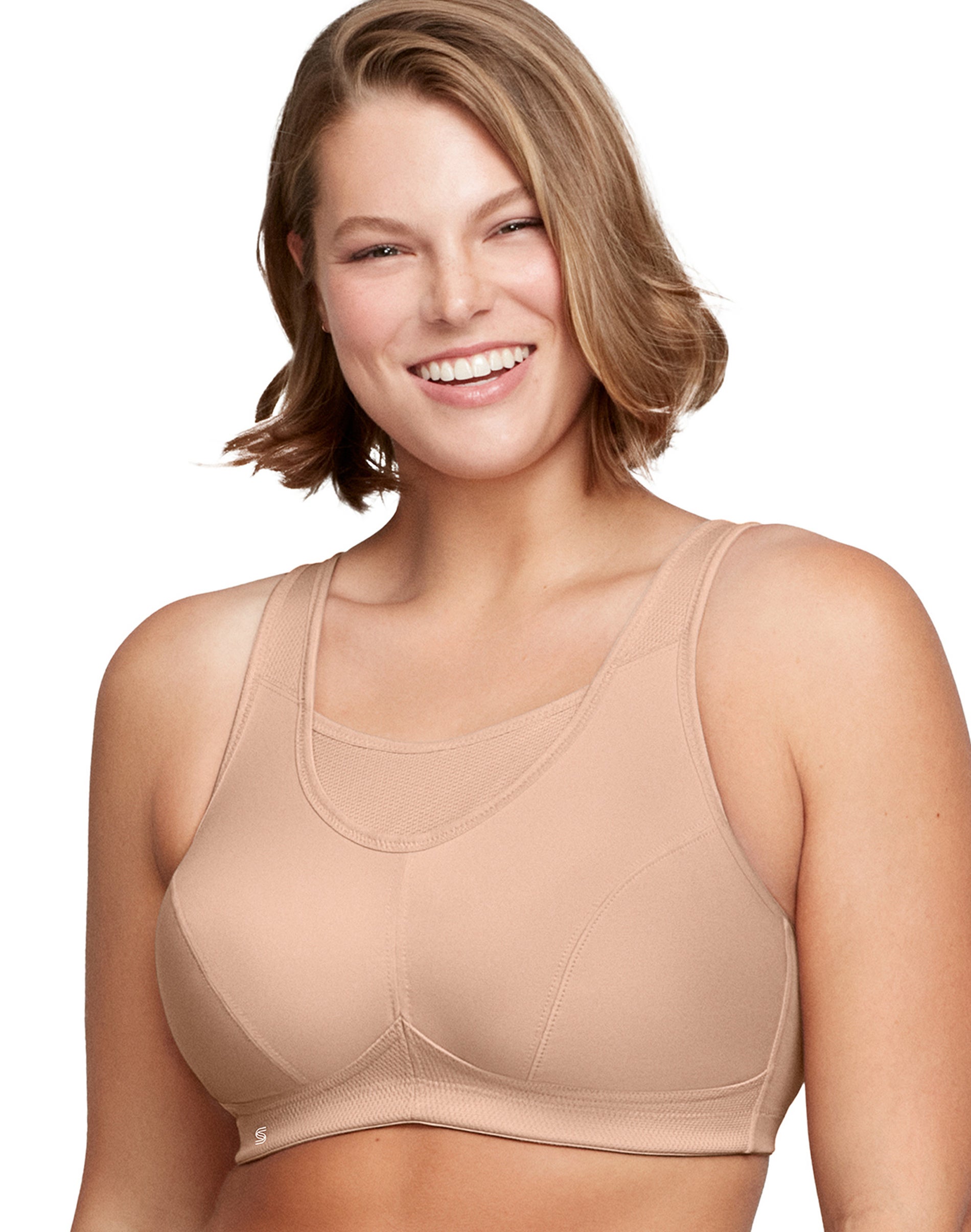 Glamorise Full Figure Plus Size No-Bounce Camisole Wirefree Sports Bra Cafe 42D Women’s