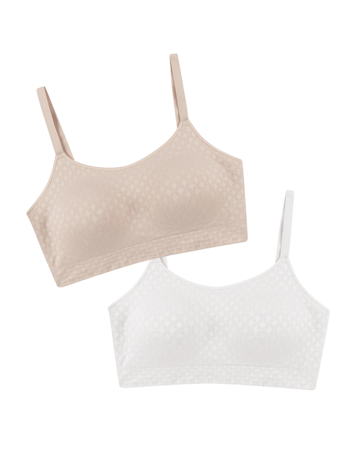 Playtex Women’s Smoothing Full Coverage Wireless Bra, 2-Pack Pink Pirouette/Black XL