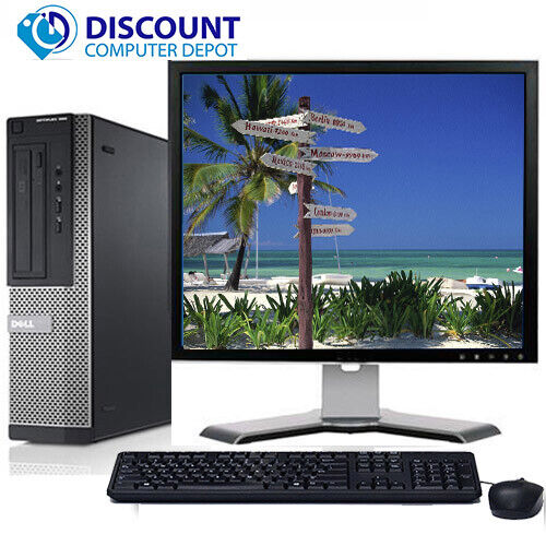 Dell Desktop Computer OptiPlex Core i3 4GB 250GB HD Windows 10 WIFI 17″ LCD PC