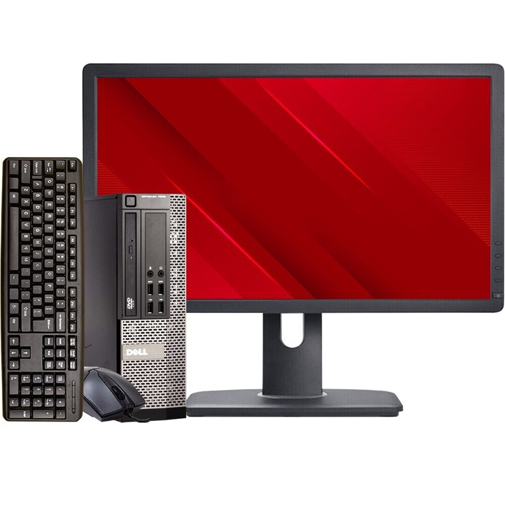 Dell i5 PC Desktop Computer SFF 8GB RAM 1TB HD 22″ LCD Windows 10 Home Wi-Fi