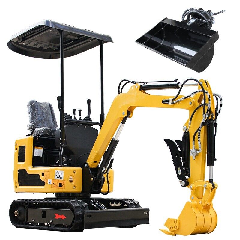NEW 1 Ton Mini Excavator Crawler Digger 13.5HP HydraulicThumb B&S Gas Engine