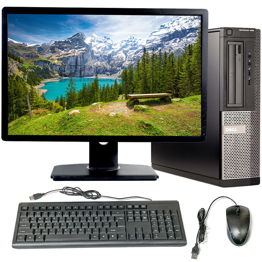Dell i5 Desktop 8GB RAM 250GB HD Intel Core Computer 22″ LCD Windows 10 PC WiFi
