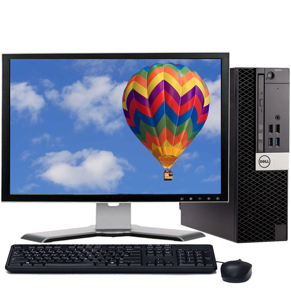 Dell i5 Business Desktop PC 16GB RAM 2TB HD 1TB SSD 24″ LCD Wi-Fi Windows 10 Pro