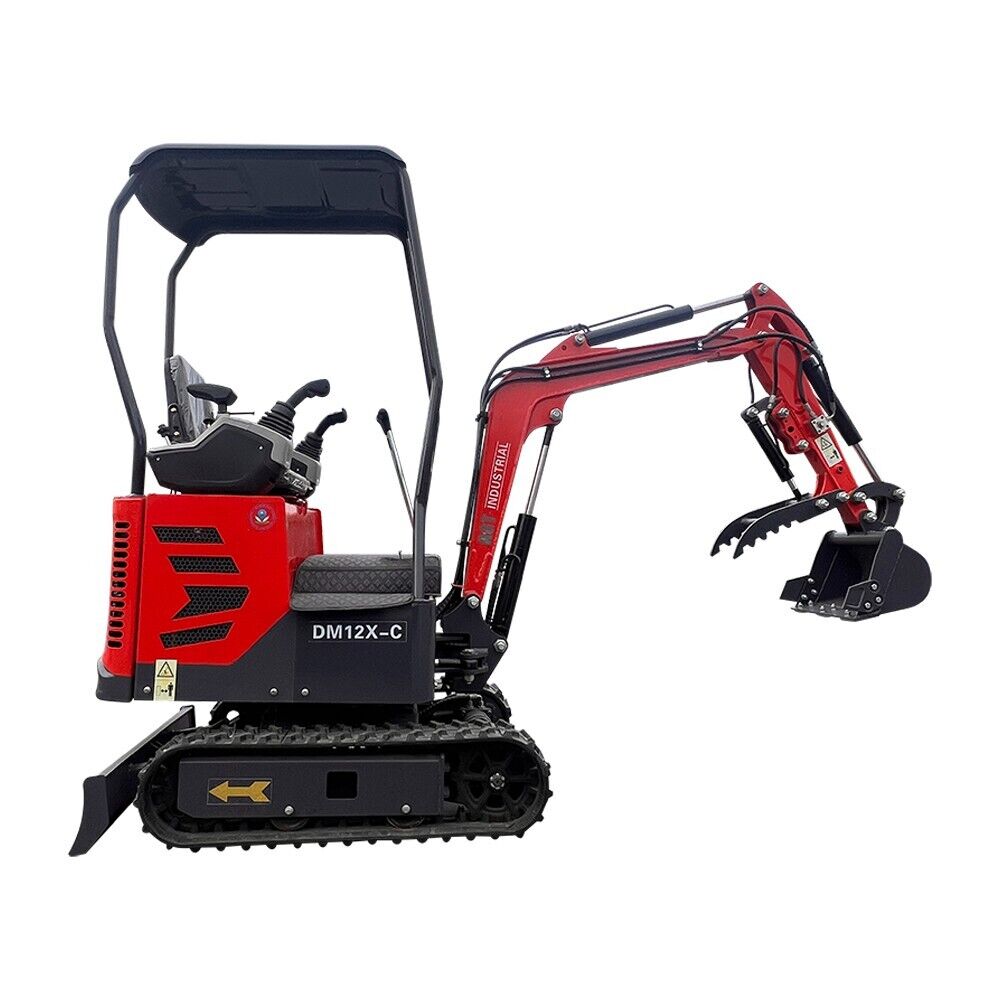 AGT DM12X-C Mini Excavator w/Pilot Control Swing Boom&Hydraulic Thumb B&S Engine