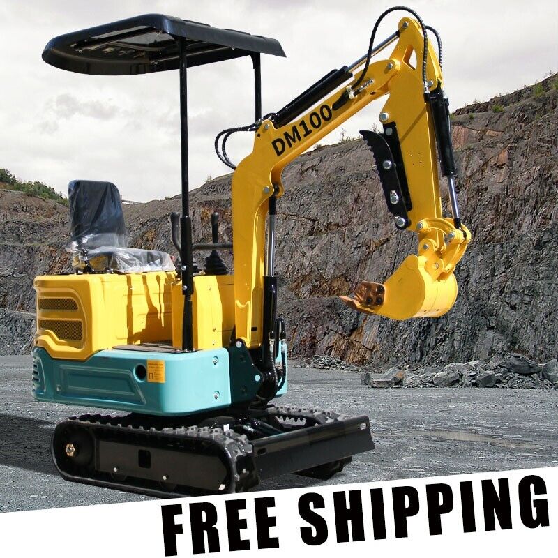 2000 lbs/1 Ton mini hydraul excav 13.5HP Electric strike rubber tracked For Sale