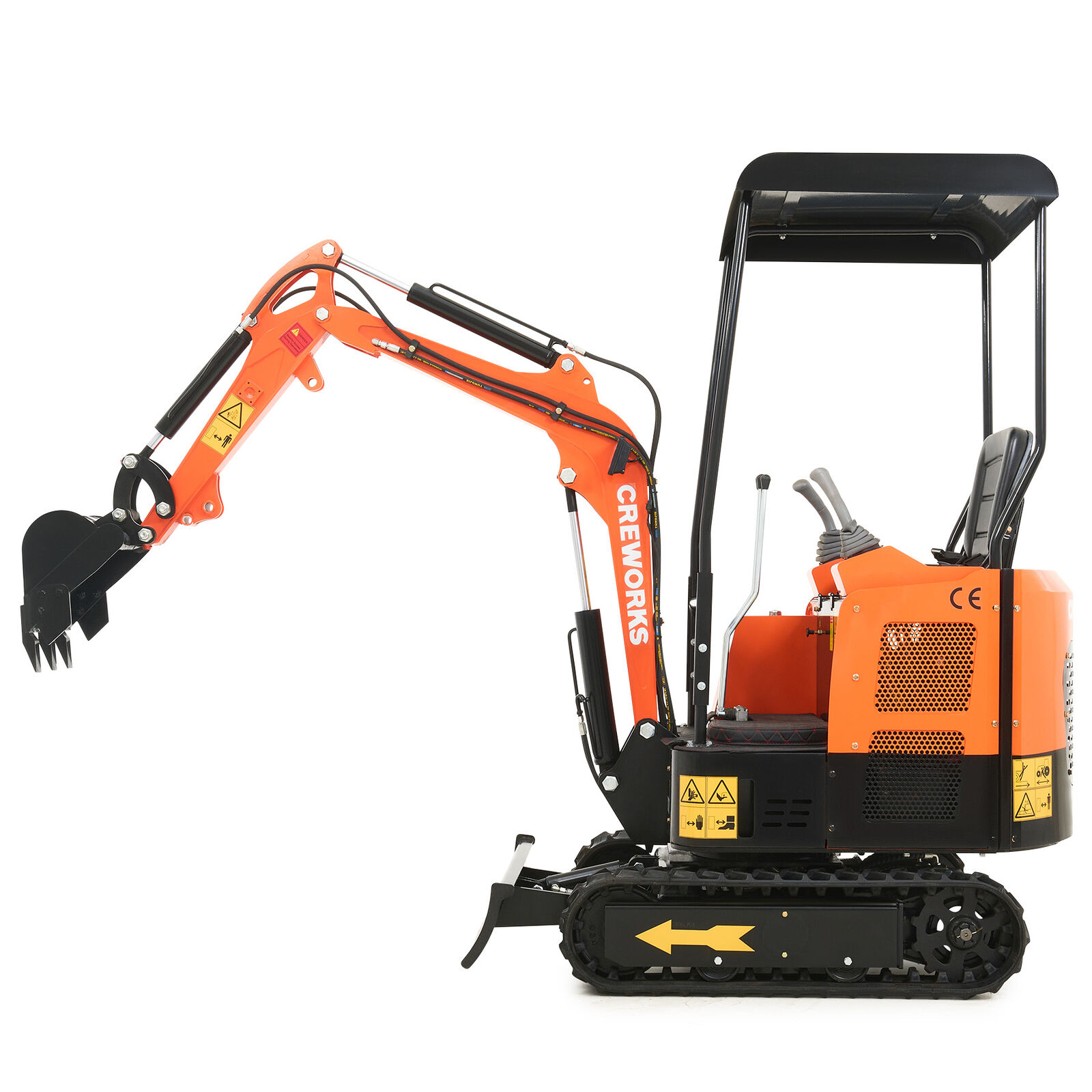 CREWORKS Mini Excavator 1.3T Mini Digger Crawler 3262lbf Force Heavy Duty 23HP