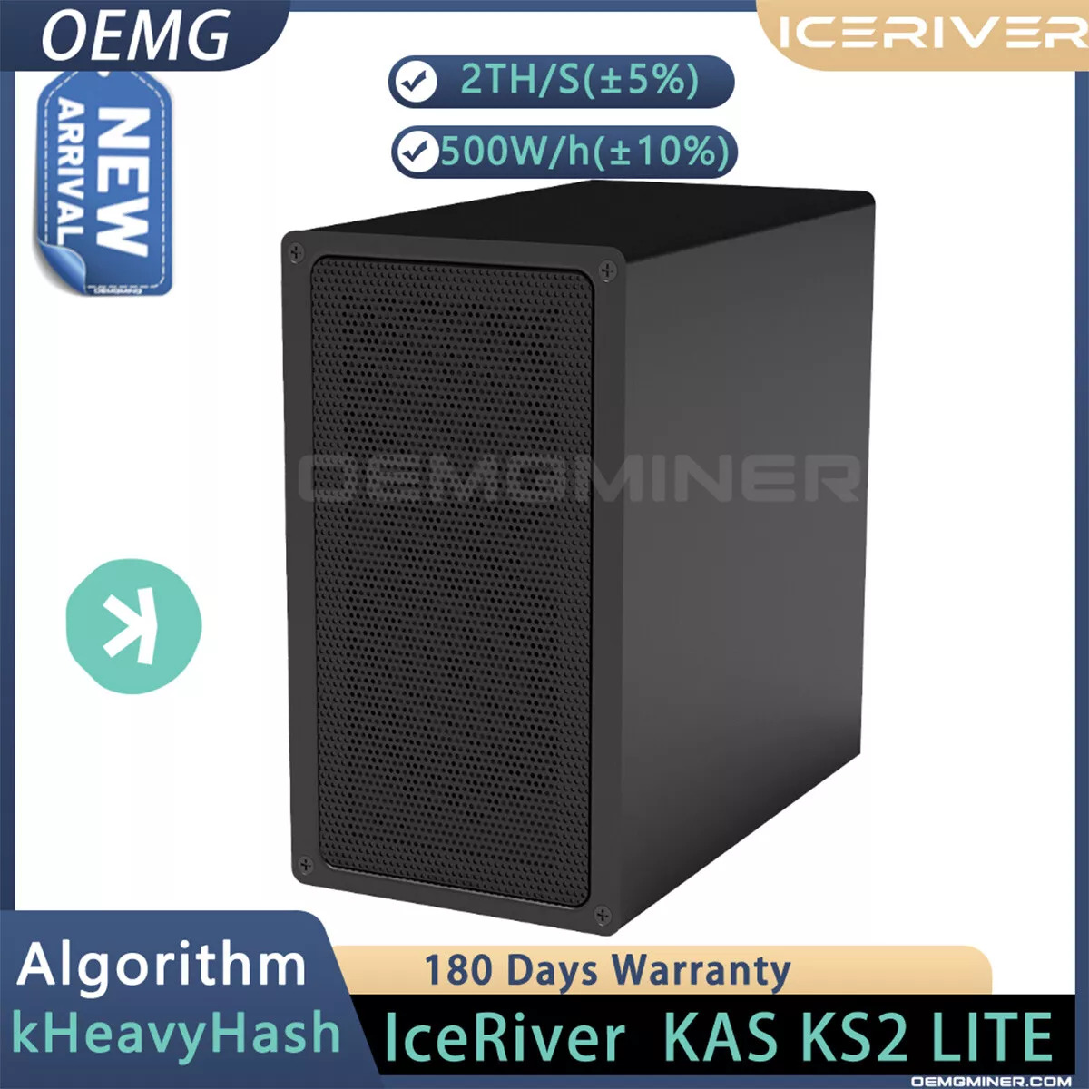 ICERIVER KAS KS2 LITE 2TH/S 500W Asic Miner With PSU