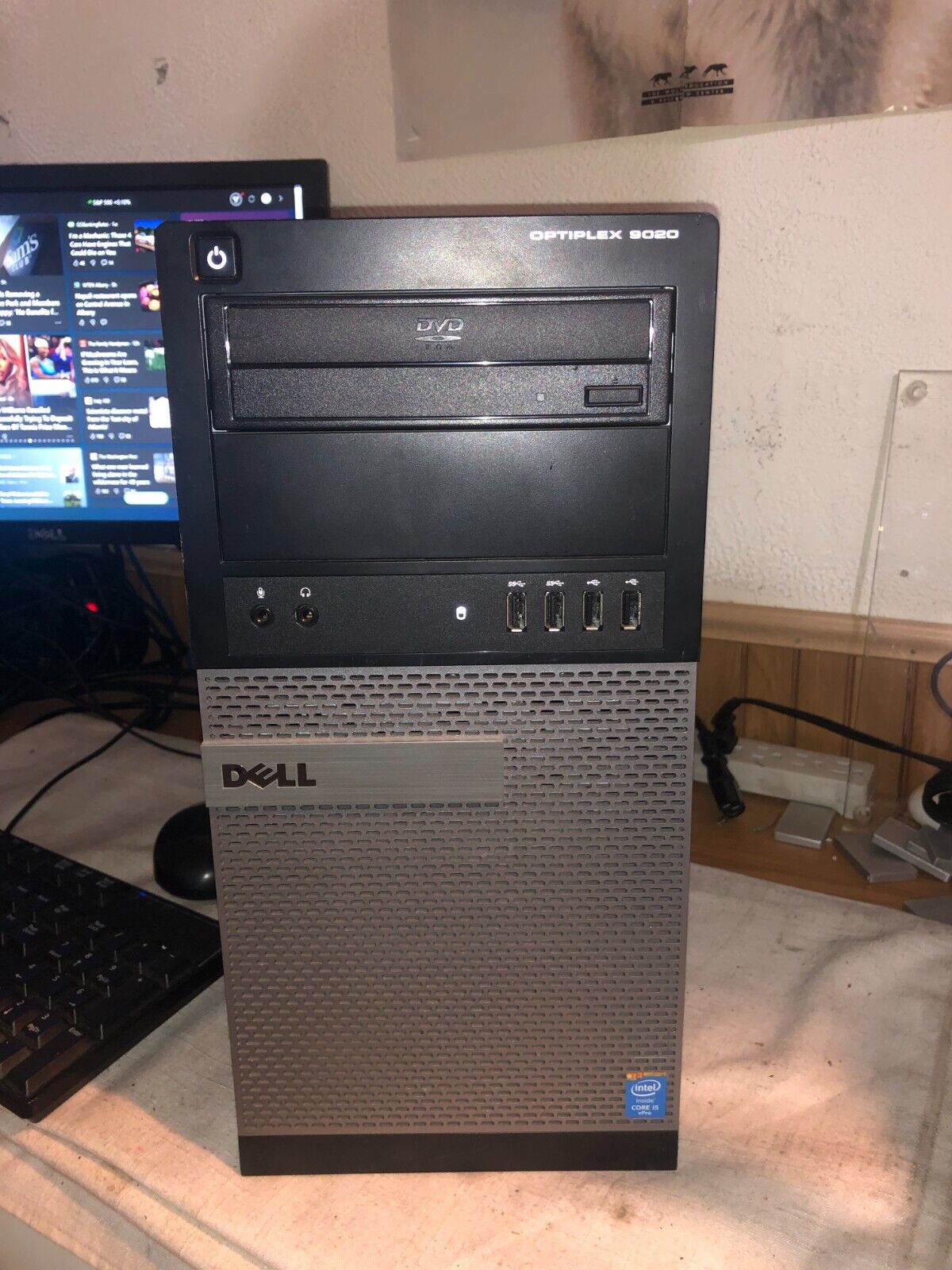 DELL OPTIPLEX 9020 i5 4590-3.3Ghz-WIFI-8GB-256GB SSD-WIN10P-KEYBOARD-MOUSE