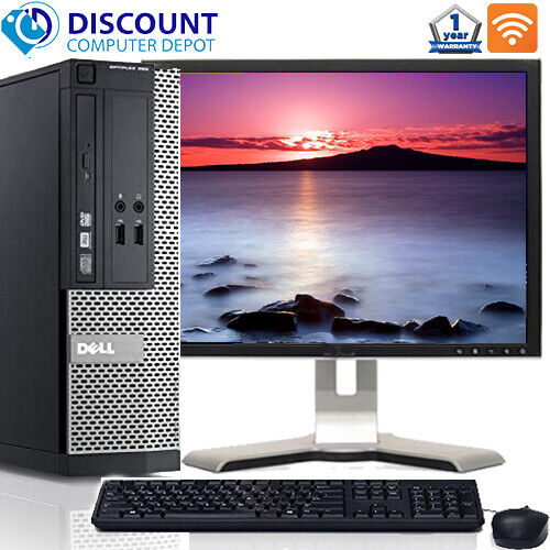 Dell Desktop Computer Intel Core i3 4GB 256GB SSD DVD WIFI 19″ LCD Windows 10 PC