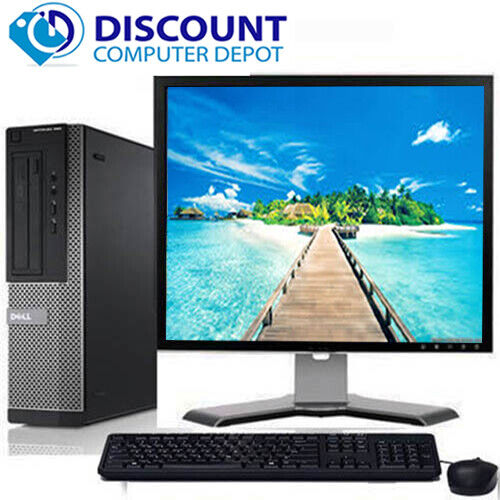 Dell Desktop Computer PC Core i3 3.1GHz 4GB 1TB Windows 10 Pro DVD Wifi 19″ LCD