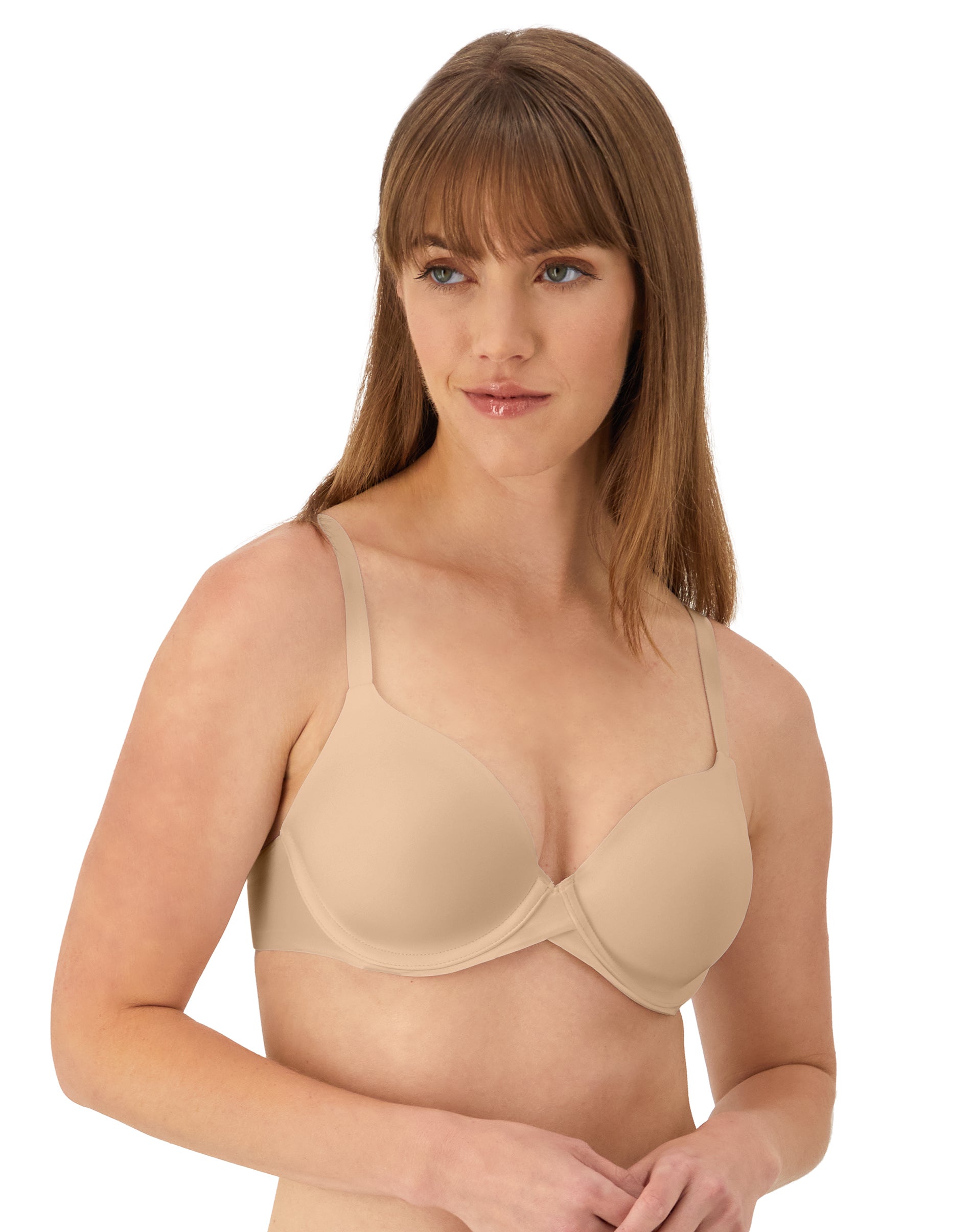 Maidenform One Fab Fit Everyday Modern Demi Underwire Bra Paris Nude 42C Women’s