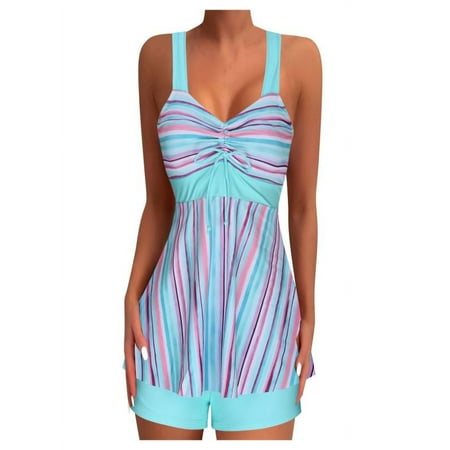 FNFYFH Tankini Swimsuits for Women Tummy Control Underwire Under 20, Two Piece Tankini Swimsuits for Women Blouson Swim Top with Bottom Double Up Bathing Suit XL FNFYFH Tankini Swimsuits for Women Tummy Control Underwire Under 20, Two Piece Tankini Swimsuits for Women Blouson Swim Top with Bottom Double Up Bathing Suit XL
