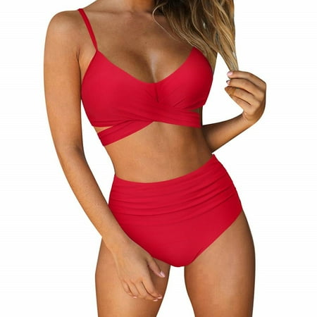 Lorddream Women Criss Cross High Waisted String Floral Printed 2 Piece Bathing Suits Cross Wrap Push Up Top Tie Back Bikini Swimsuits Lorddream Women Criss Cross High Waisted String Floral Printed 2 Piece Bathing Suits Cross Wrap Push Up Top Tie Back Bikini Swimsuits