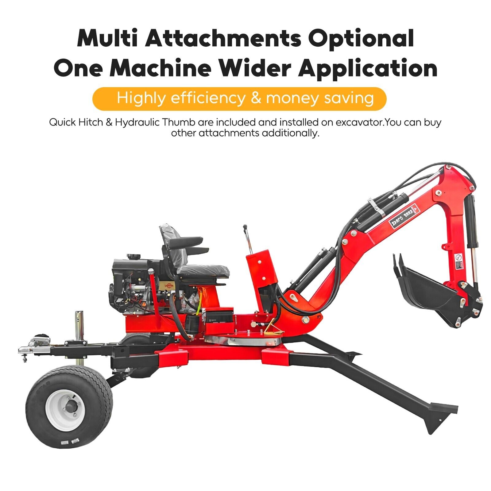 Mini Excavator 2024 New ATV Mini ackhoe Trench Digger 0.016 Cbm Bucket  for Park