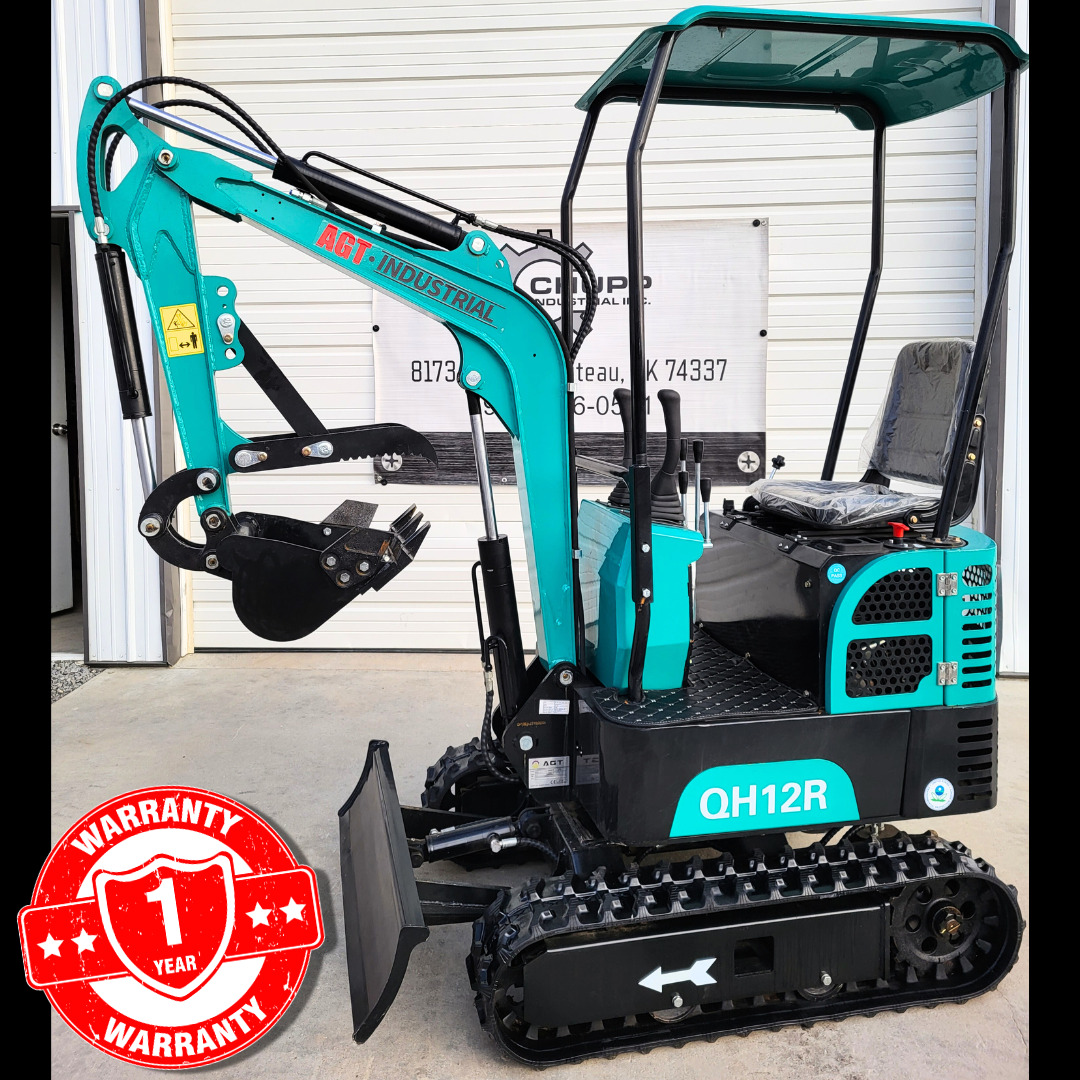NEW AGT QH12R 1 ton 13HP Gasoline Engine Mini Excavator with Fixed Thumb