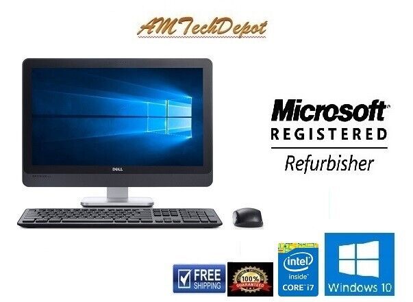 Dell OptiPlex 9010 AIO Intel Core i7-3770S 3.1Ghz 16GB 500 HDD Win10 Pro 64-BIT