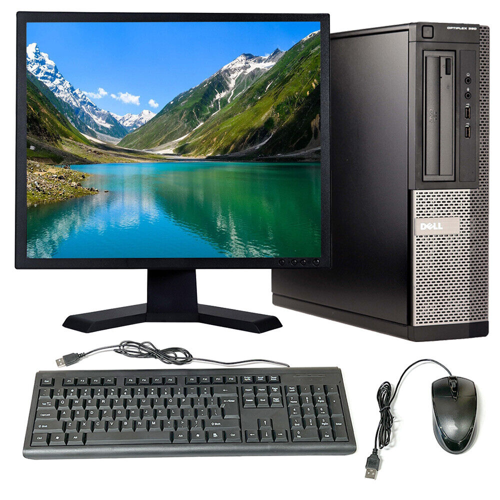 Dell Desktop Computer PC Intel Core i5 8GB RAM 1TB HDD 19″ LCD Windows 10 Wi-Fi