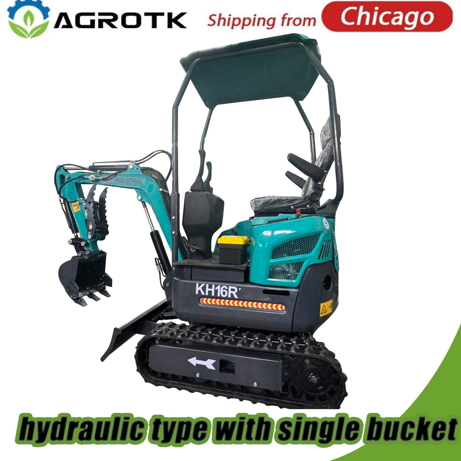 AGT KH16R/QK16R Hydraulic Mini Excavator  Micro Digger  RATO 420D Gas Engine