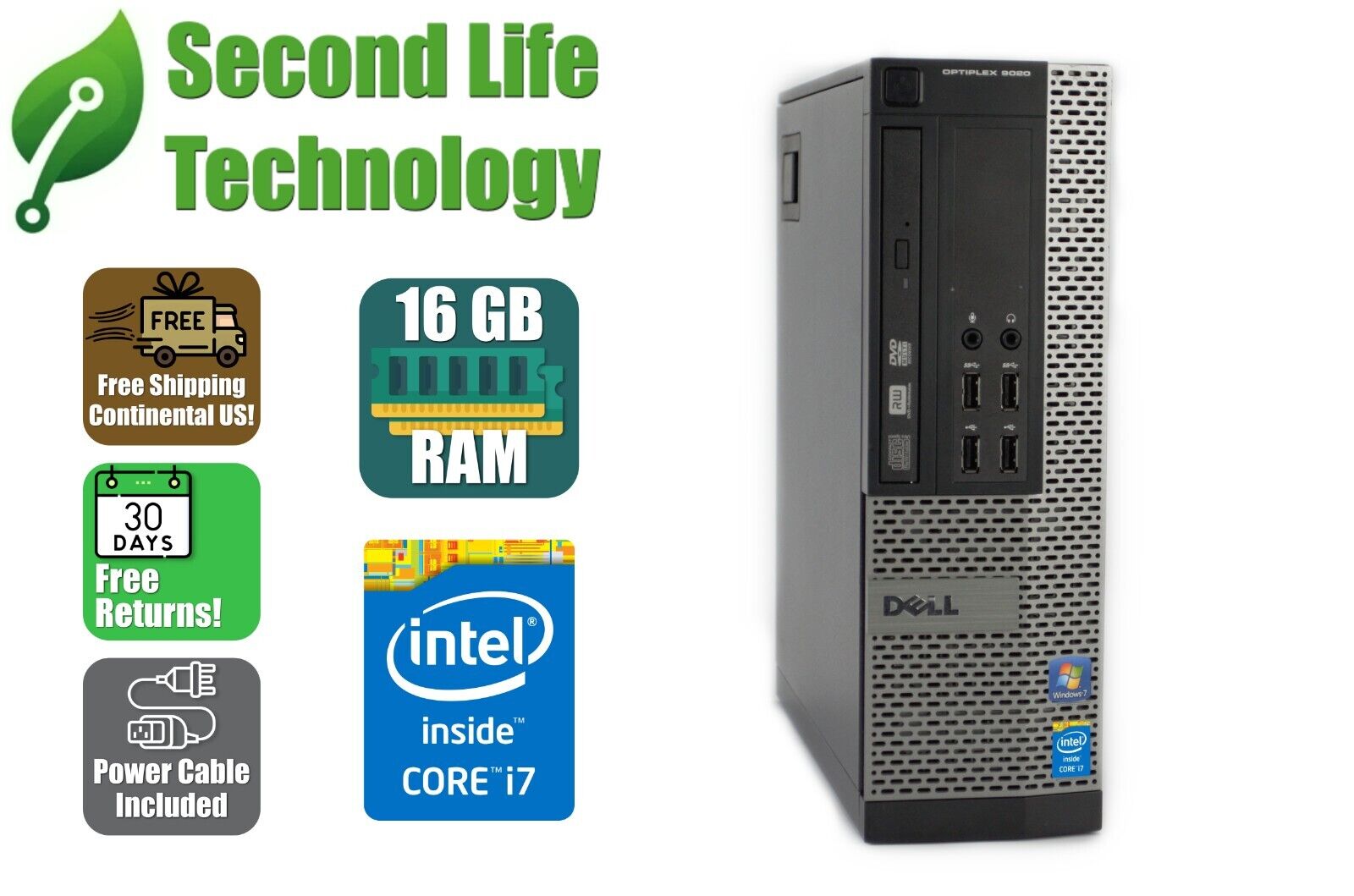 Dell Optiplex 9020/7020 SFF Intel i7-4770 @ 3.4GHz 16GB RAM No HDD No OS