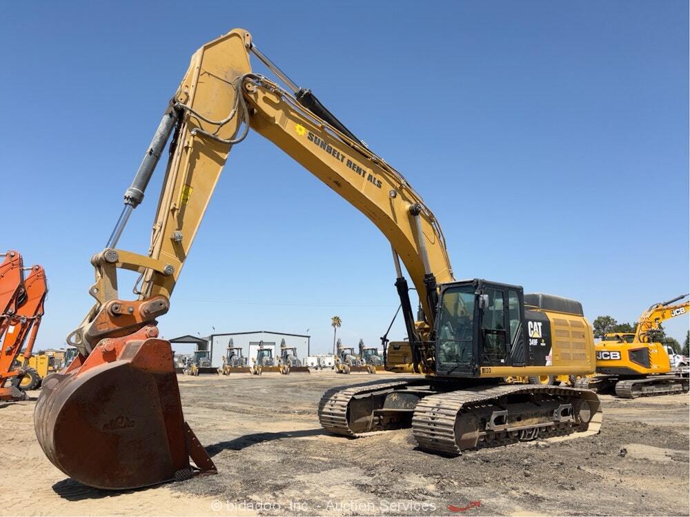 2016 Caterpillar 349FL Hydraulic Excavator A/C Cab Aux Hyd Q/C Bucket bidadoo