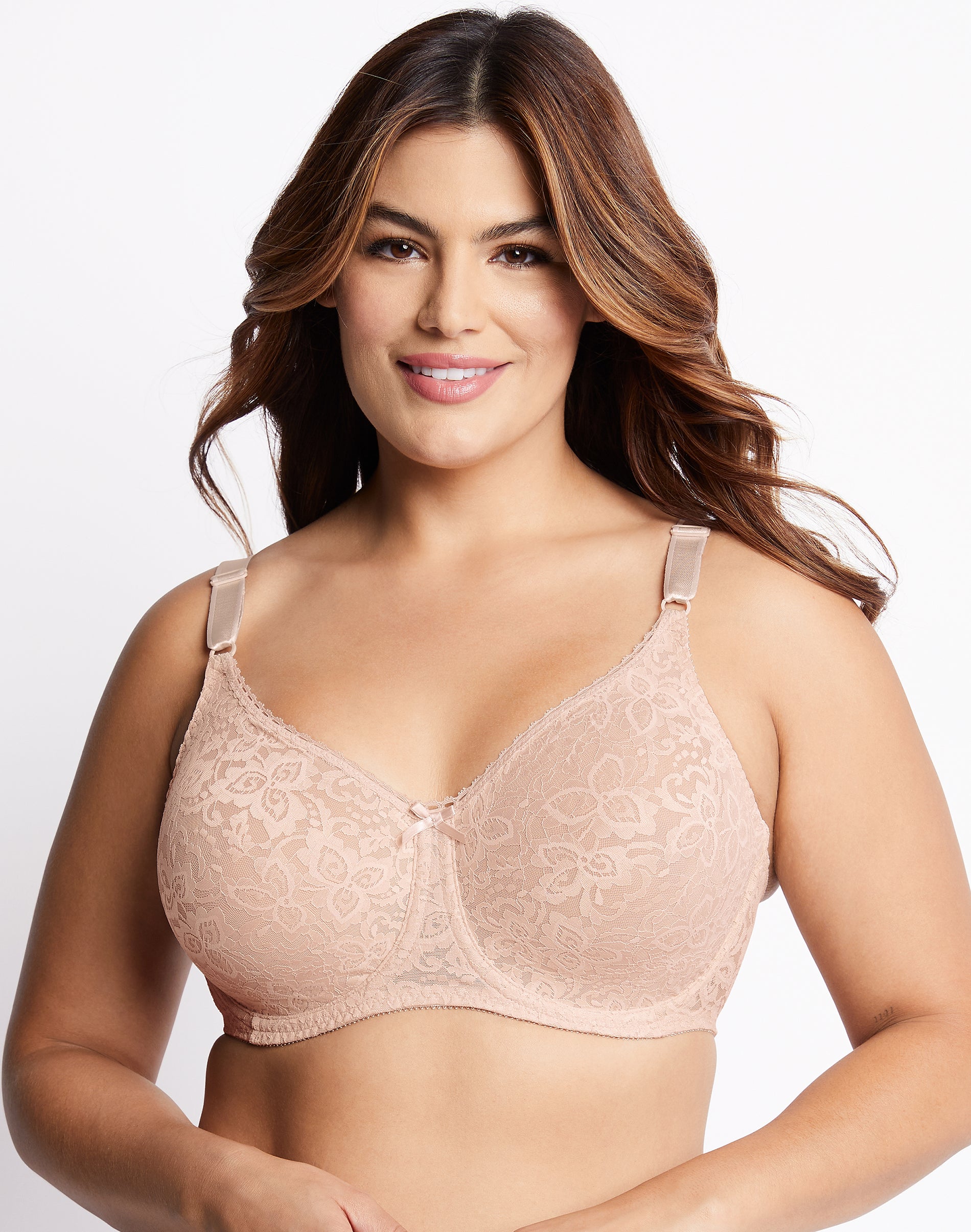 Bali Lace ‘N Smooth Underwire Bra Rose 42DD Women’s
