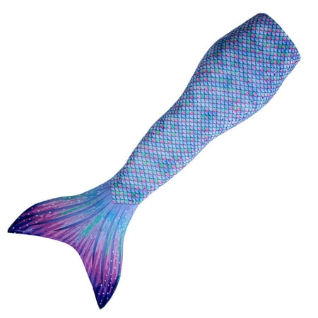 Sun Tail Mermaid Aurora Borealis Tail Skin, Size Child Medium (Monofin not included.)