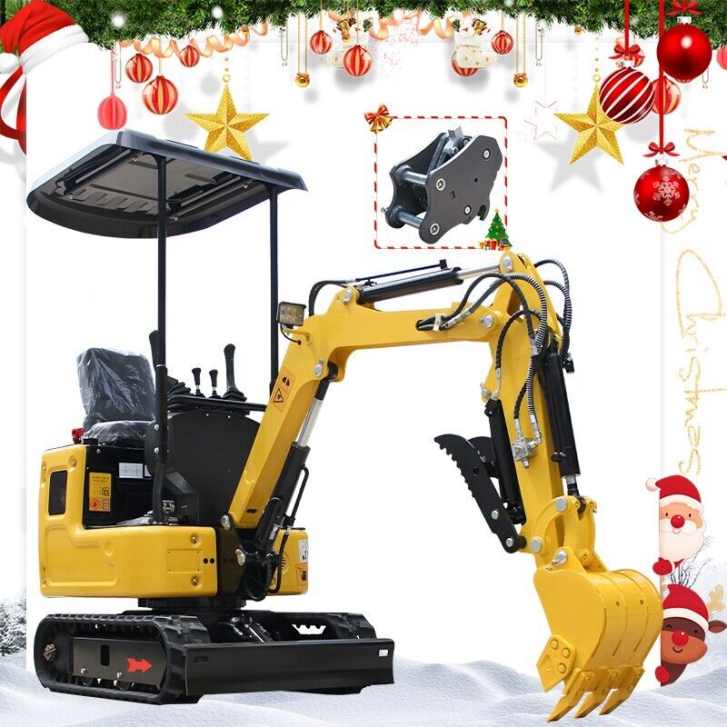 FREE SHIP  Mini Excavator 1 Ton Digger 13.5hp Gas Tracked Crawler B&S Engi