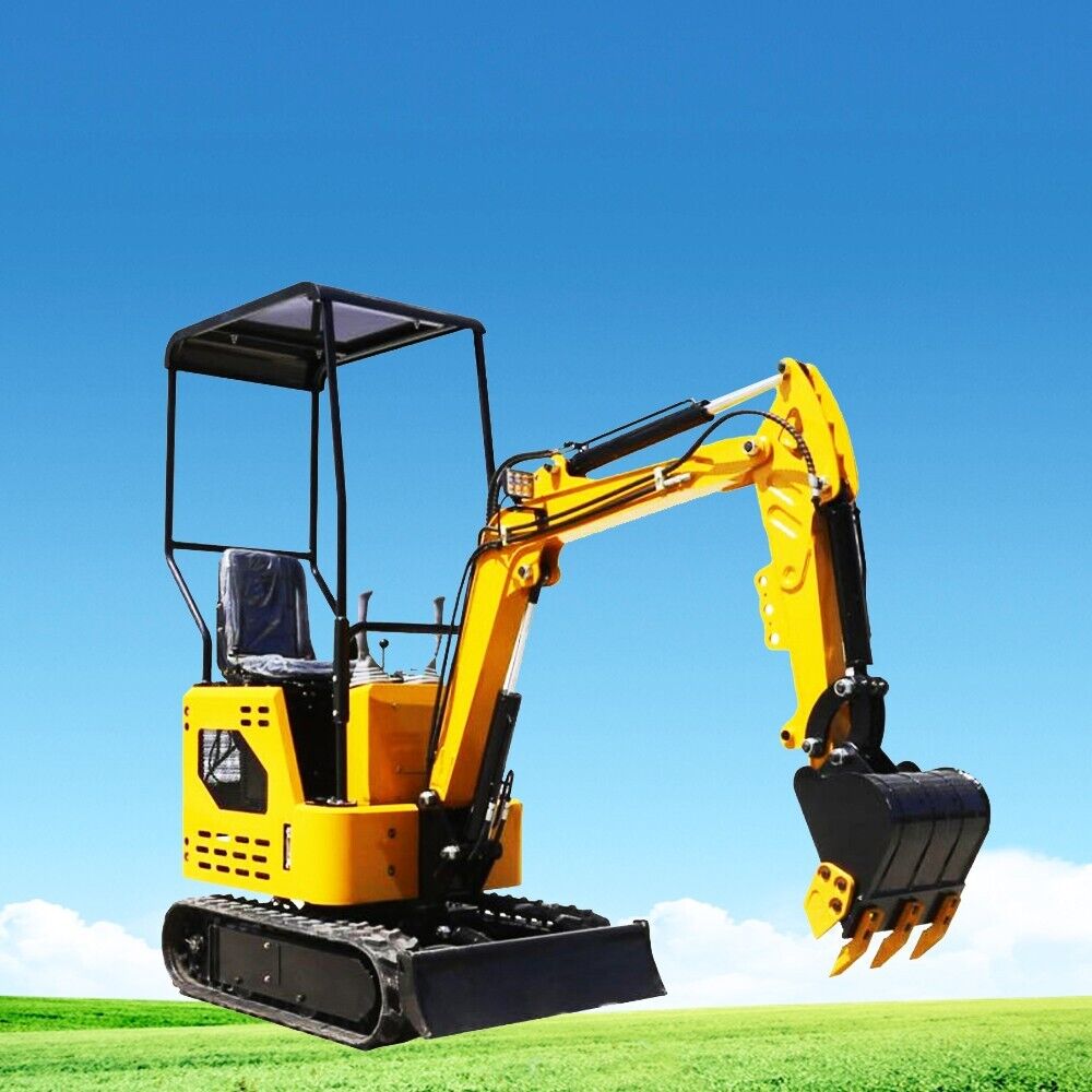 1 Ton Mini Excavator Digger 13.5hp Gas Tracked Crawler B&S EPA Engine FREE SHIP
