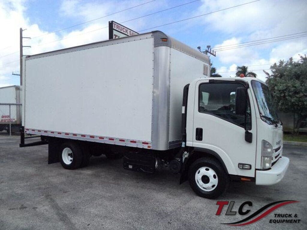 2020 Isuzu NPR HD 16FT DRY BOX. BOX TRUCK CARGO TRUCK 14.5 GVW 155617 Miles Whit