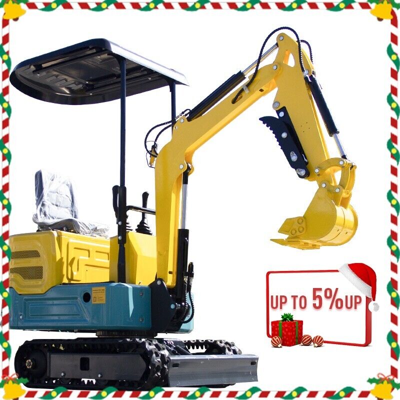 New 2200lbs Mini Excavator For Farm Use Digger 13.5HP Gas Tracked Crawler Digger