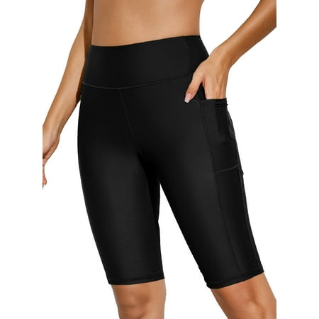 DOKOTOO Black High Waisted Shorts for Women Swim Shorts Swimwear Quick Drying Black 3XL DOKOTOO Black High Waisted Shorts for Women Swim Shorts Swimwear Quick Drying Black 3XL
