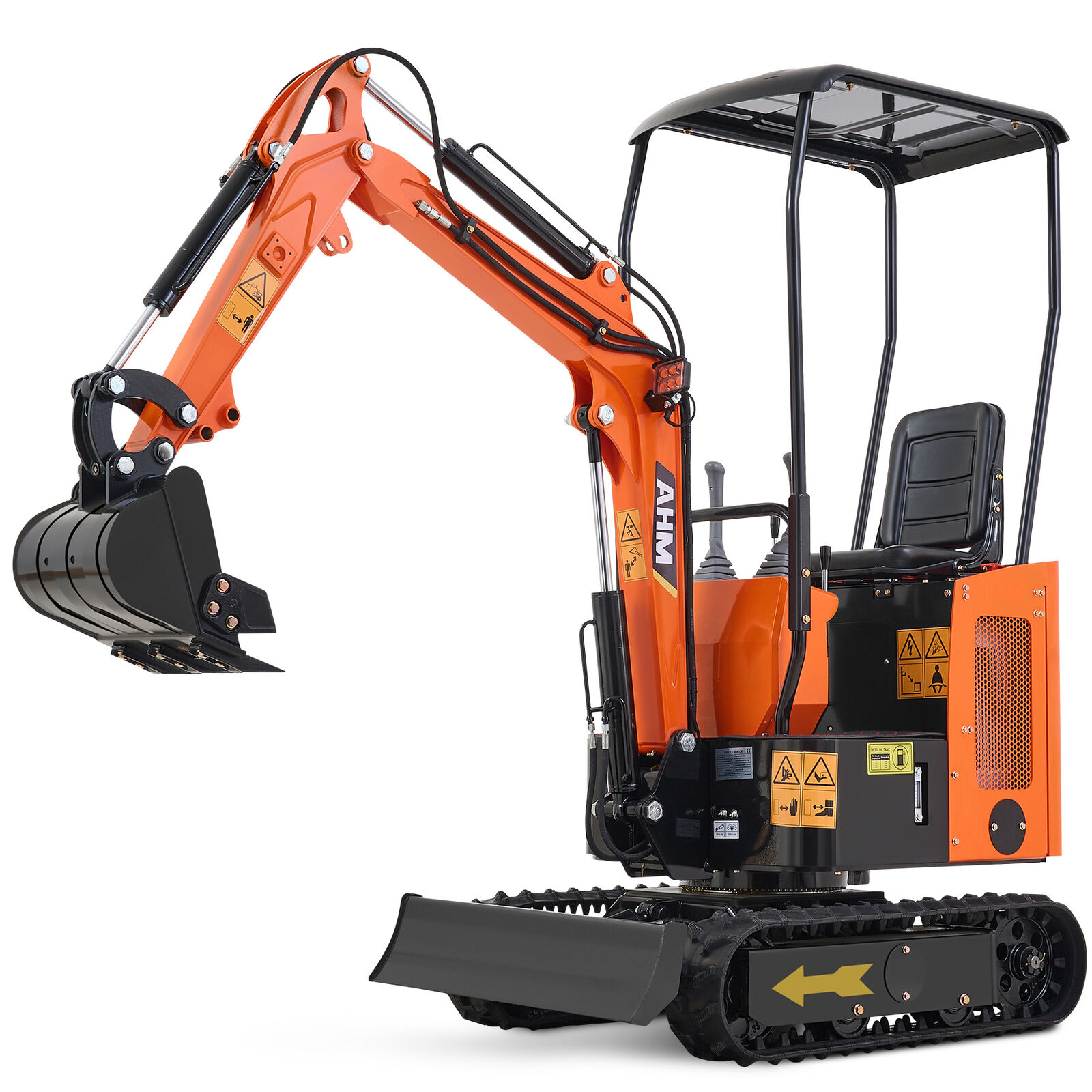 AHM 13.8hp Mini Digger 1.1T Mini Crawler Excavator 2698lbf W/ Kubota Engine