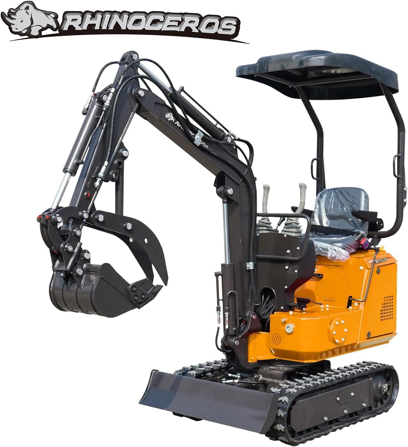 RHINOCEROS Mini Excavator 1 Ton Digger Tracked Crawler with Thumb Holder 13.5HP
