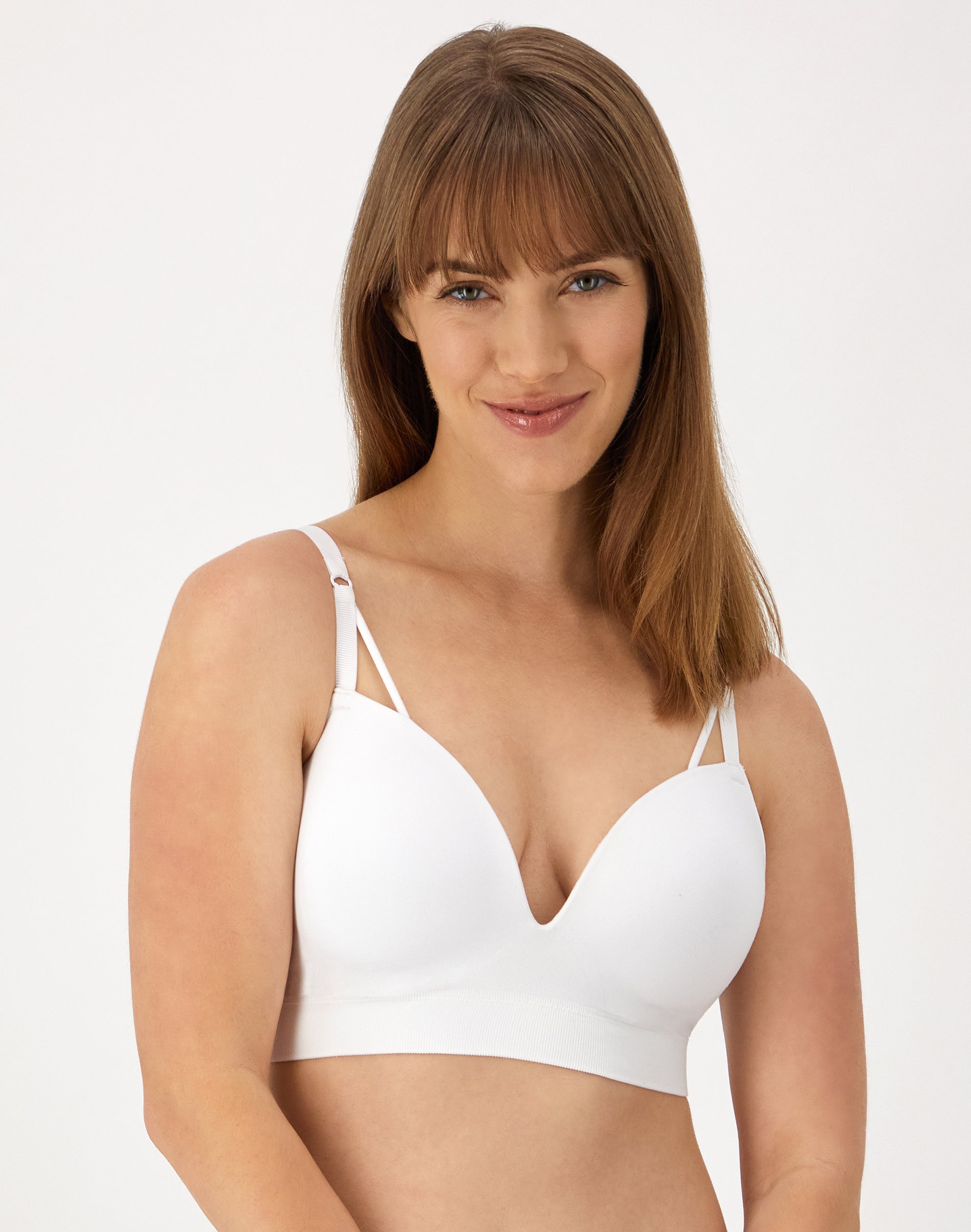 Maidenform M Seamless Foam Wireless Bra White XL Women’s