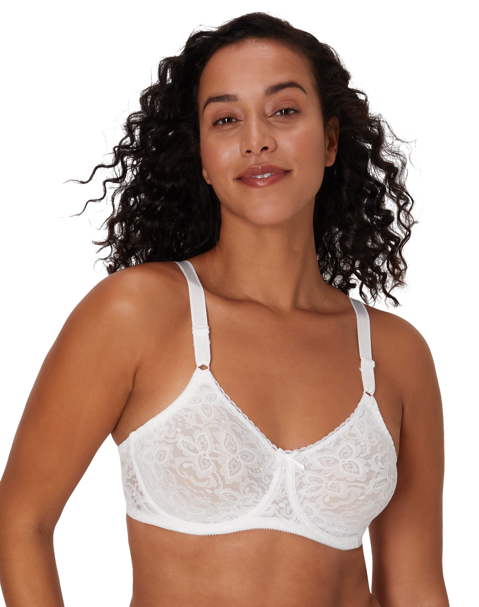 Bali Lace ‘N Smooth Underwire Bra White 40D Women’s