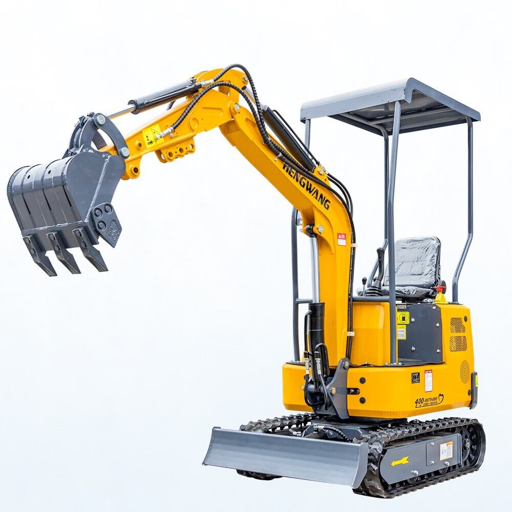1750 lb Mini Excavator Powerful Engine Enlarged Bucket 360° Rotation Efficiency