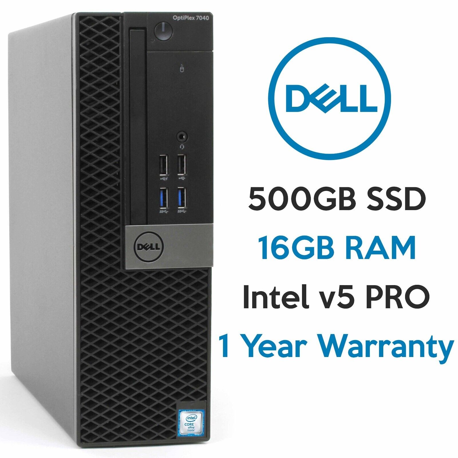 Dell Optiplex Computer PC Desktop Win 11 Intel i5-6500 16GB RAM 500GB SSD 5050 Dell Optiplex Computer PC Desktop Win 11 Intel i5-6500 16GB RAM 500GB SSD 5050