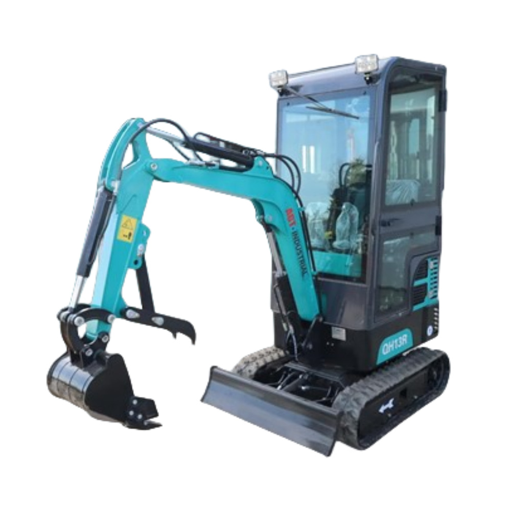 AGT QH13R Mini Excavator 1Ton Digger 13.5HP Crawler RATO Gas Engine With Cab