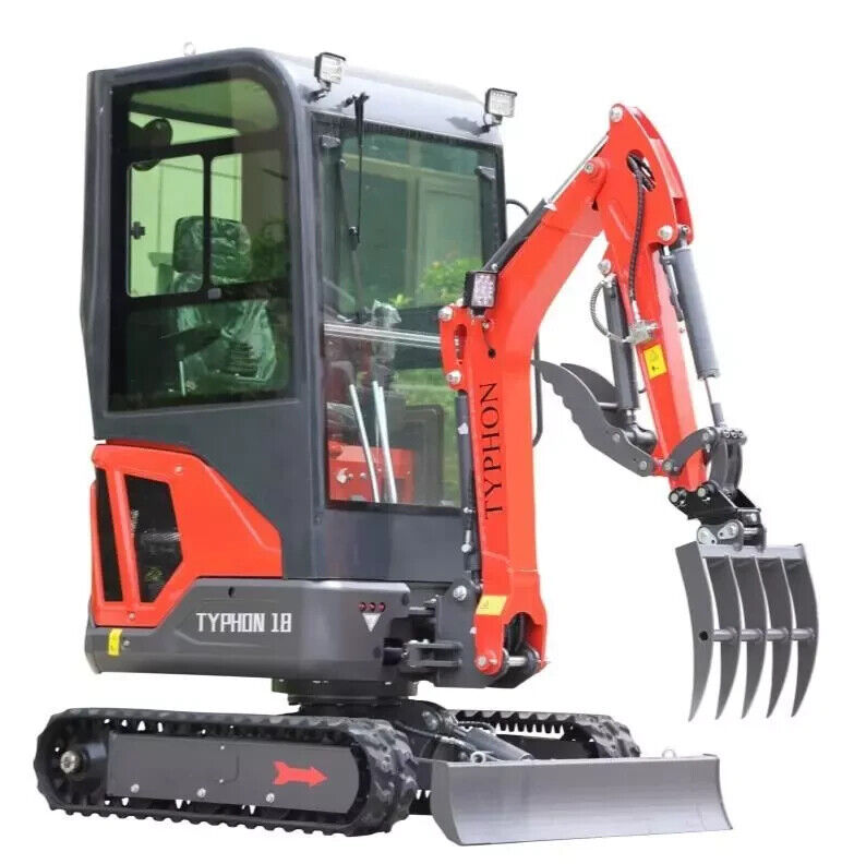 FREE SHIPPING TYPHON18 FLEX 1.8 Ton Mini Excavator EPA Kubota D722 Diesel Engine