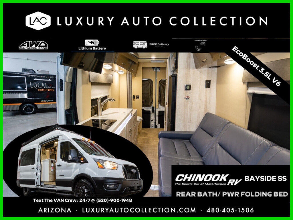 2024 Chinook BAYSIDE AWD Rear Bath/ Full Closet/ GenSet/ 3.5L EcoBoost V6/ TowPa