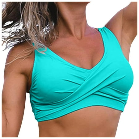 Yindaity Plus Size Swimwear Women Lace up Swimwear Tops Underwire Full Coverage Bikini Top Push up Swim Crop Top Tie Back Bathing Suit Tops(GN2,L)