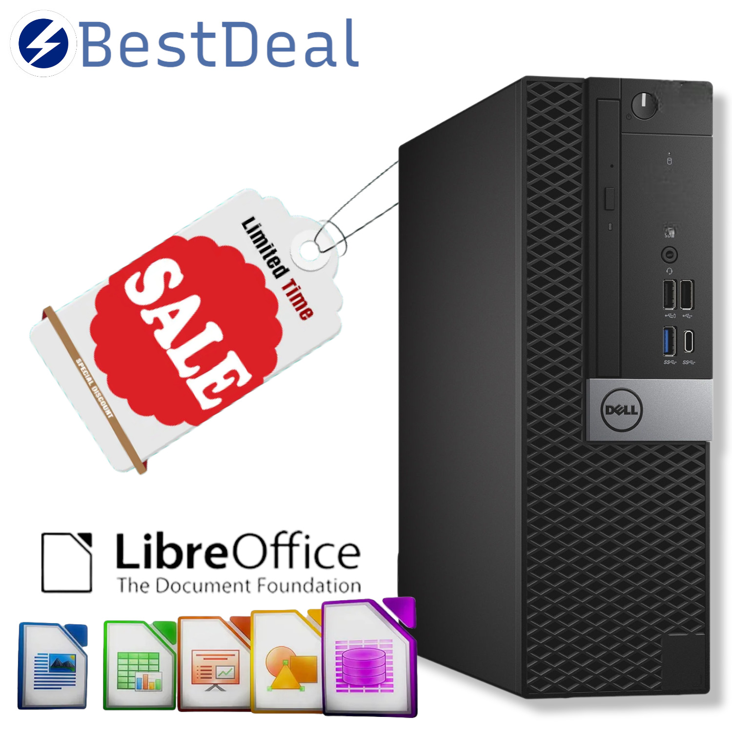 Dell i5 PC Computer Desktop OptiPlex SFF Core i5 16GB Ram 512GB SSD Win11 PRO