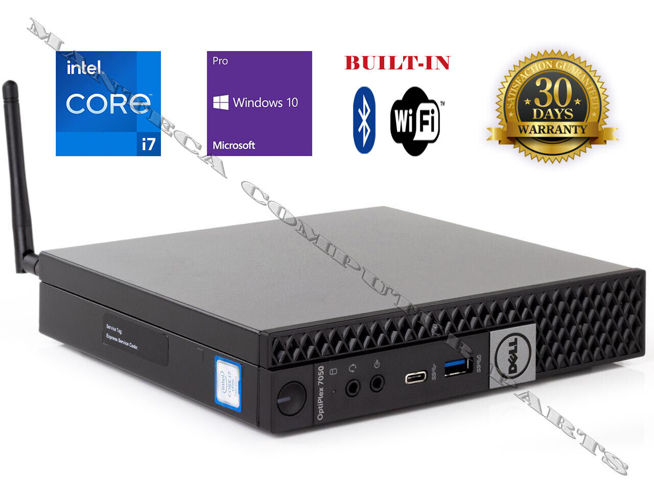 Dell OptiPlex 7050 Micro i7-7700T & up to 32GB RAM & 2*2TB SSD & WiFi+BT & Win10