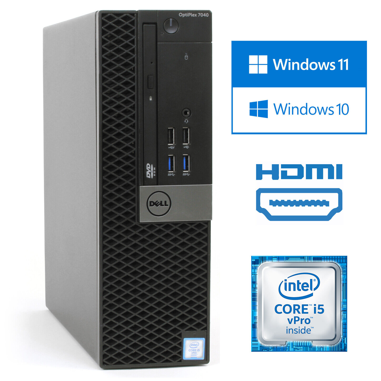 Dell OptiPlex 7040 Core i5 Desktop Computer 32GB RAM 500 NVMe M.2 SSD Windows 11
