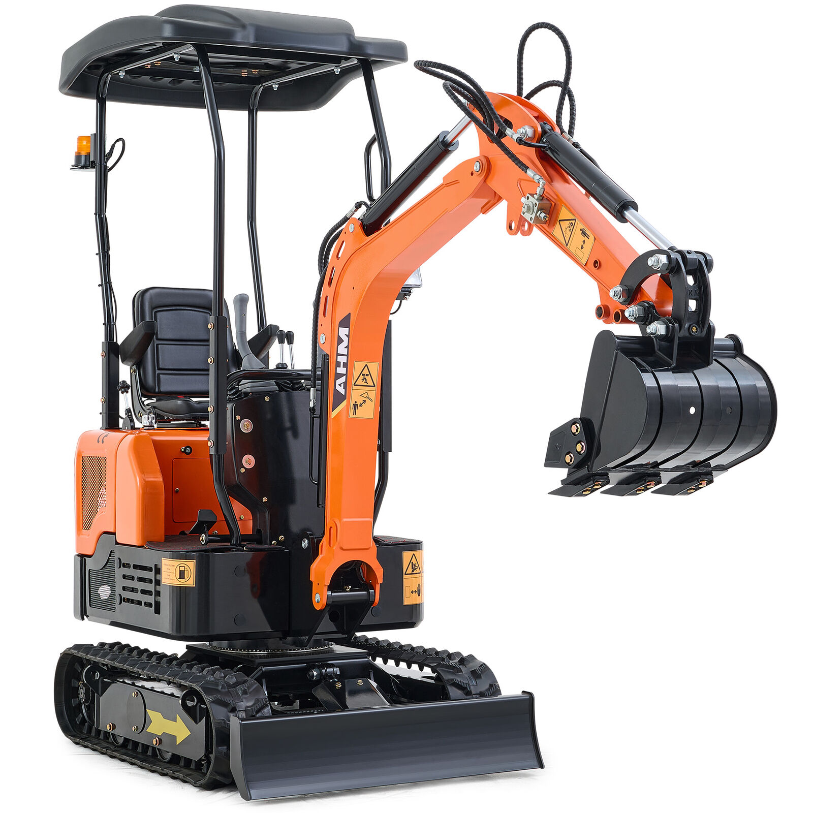 AHM Mini Excavator 1T Mini Digger Crawler 13.5hp All-Terrain Track B&S Engine