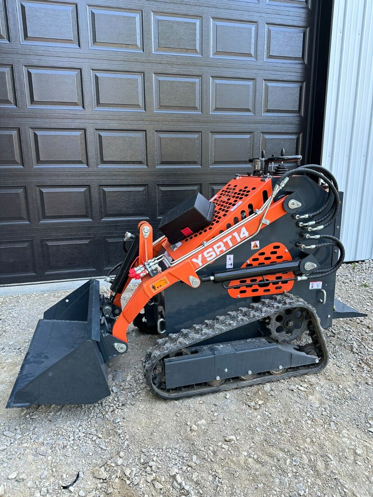 AGT YSRT14 Mini Skid Steer Stand-On Compact Tracked Loader 13.5HP Crawler