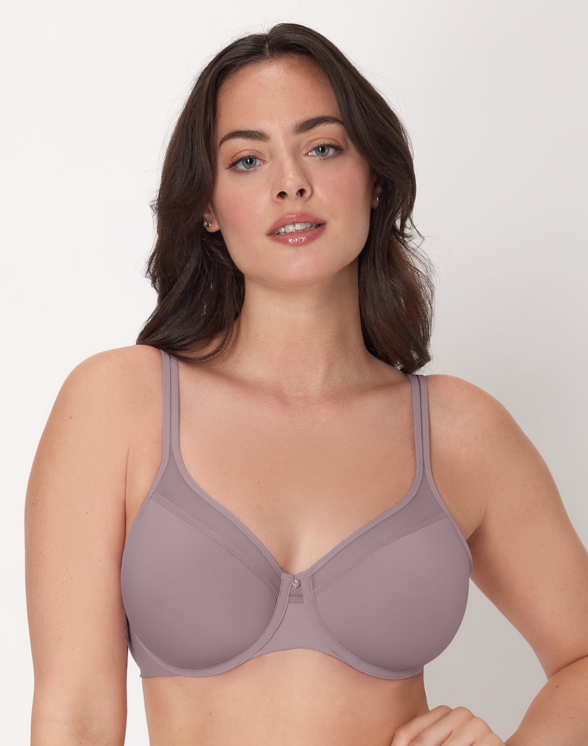 Bali One Smooth U Ultra Light Underwire Bra Purple Mauve 40C Women’s