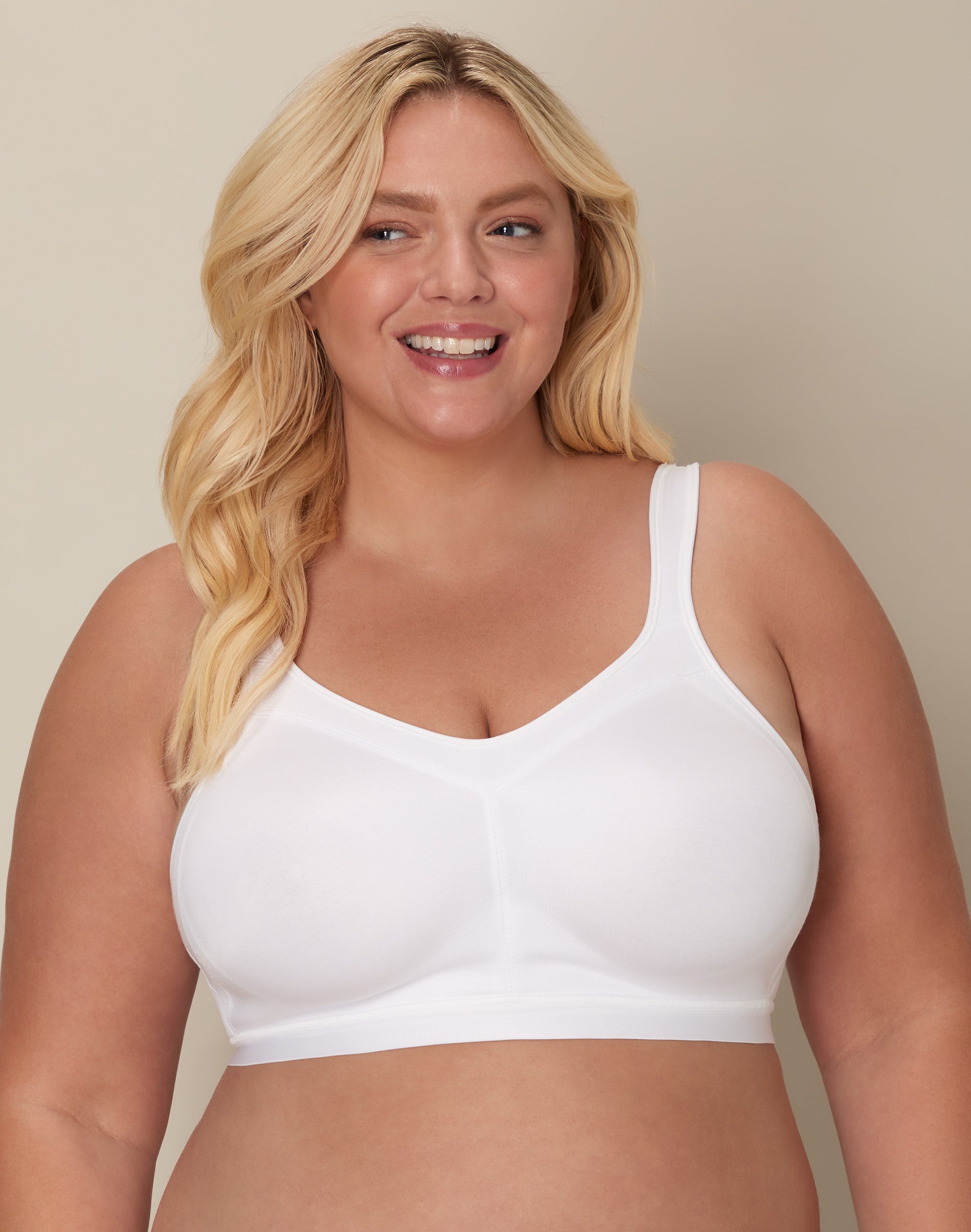 Playtex 18 Hour Active Breathable Comfort Full Coverage Wireless Bra White 42DD Women’s